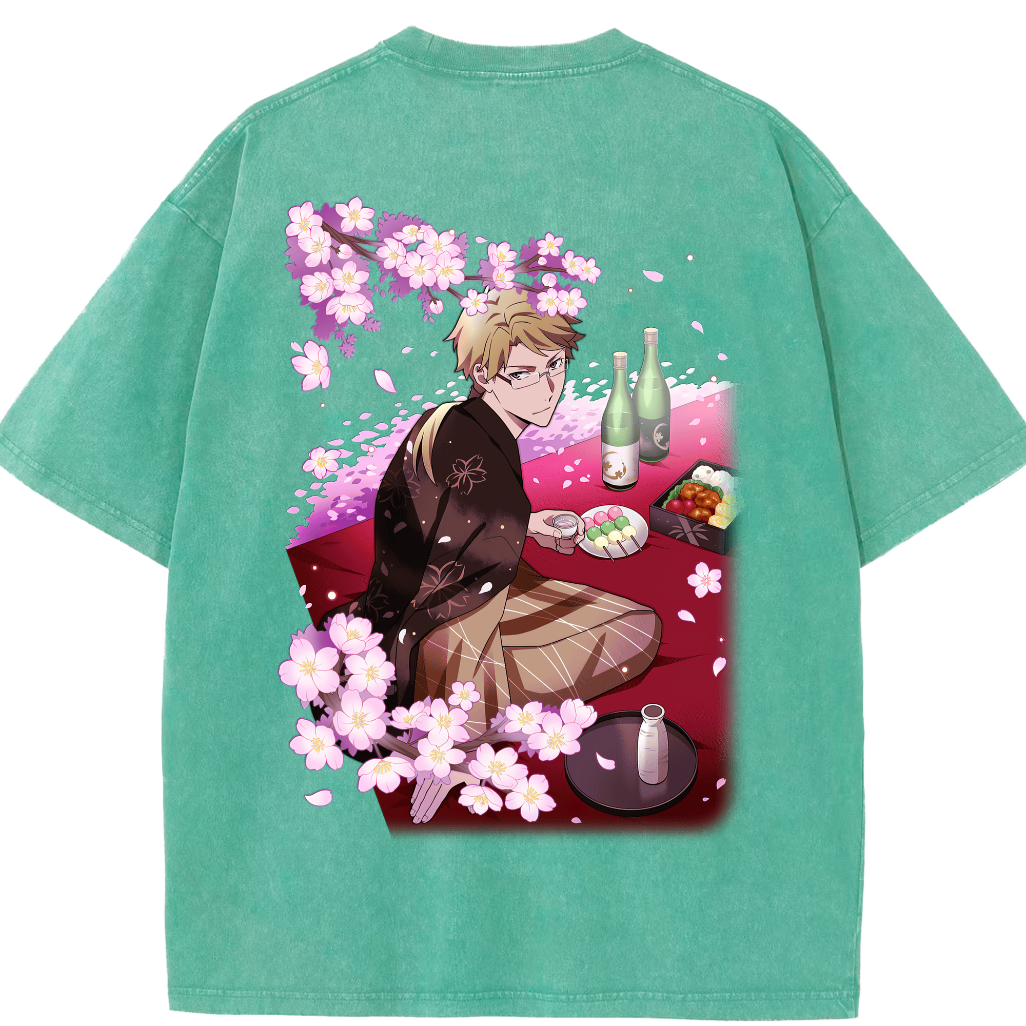 （画像用） 文豪ストレイドッグス Bungo Stray Dogs 綿100% ヴィンテージ風 半袖Tシャツ（背面プリント）